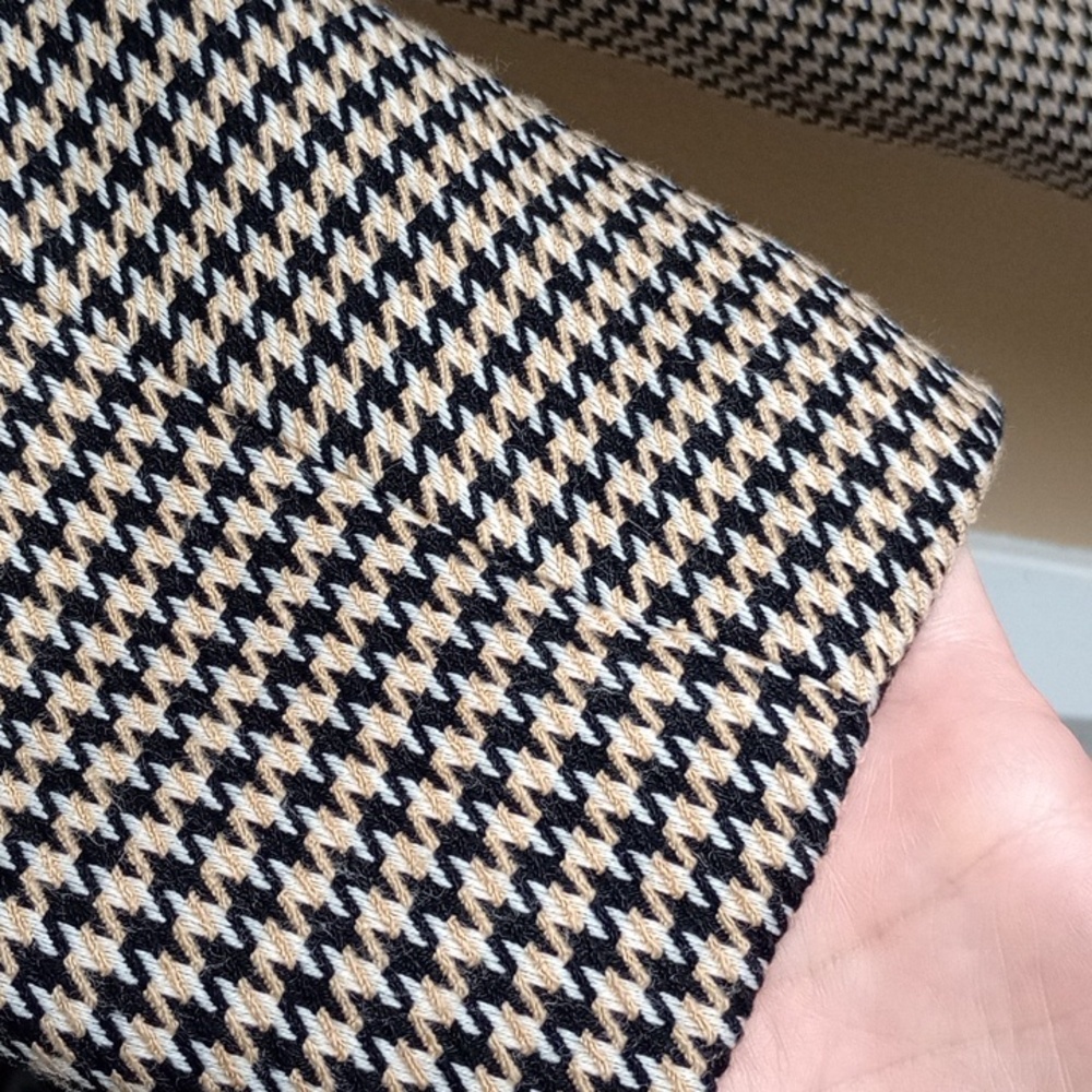 NWT a new day Brown and Cream Houndstooth Long Coat - Picture 12 of 12